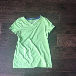 Lime green Nike pro shirt